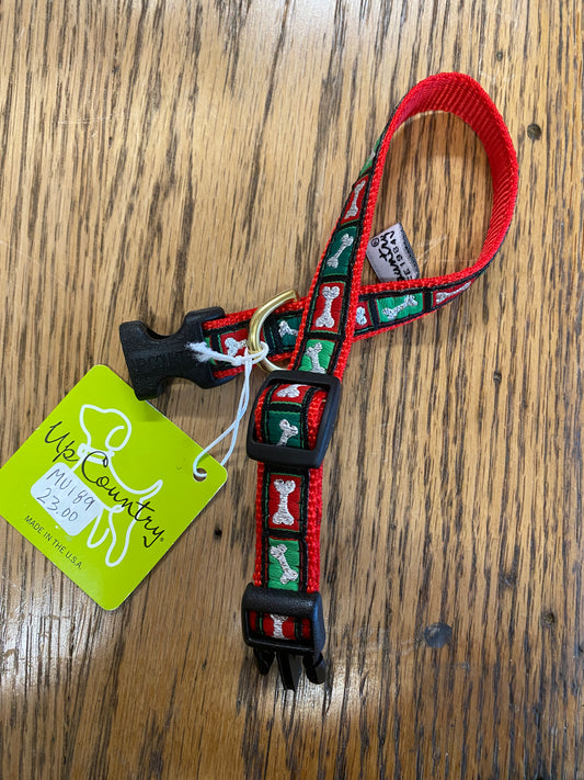 Up Country Christmas Bones Dog Collar