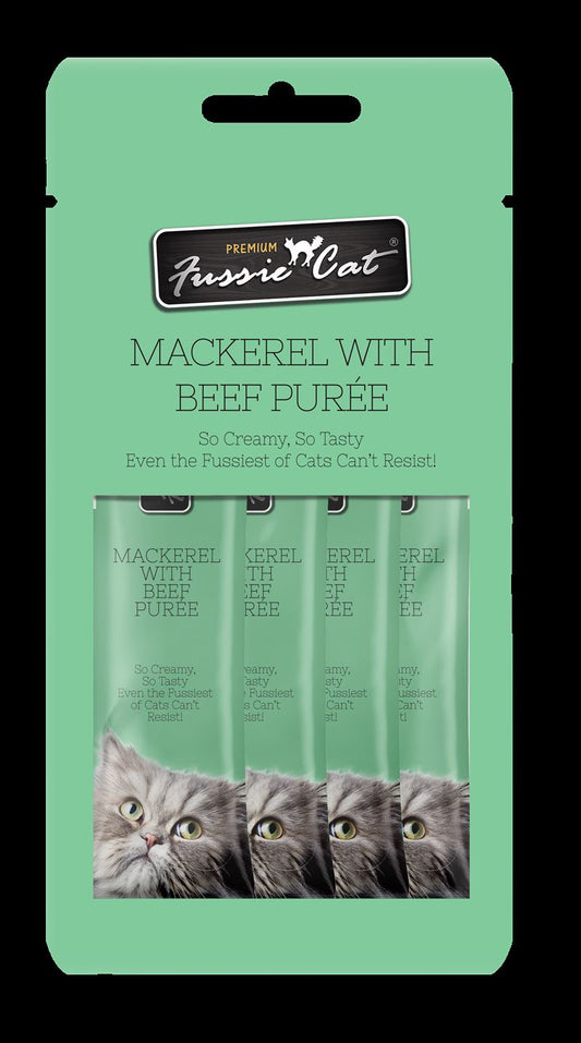 Fussie cat puree makerel beef