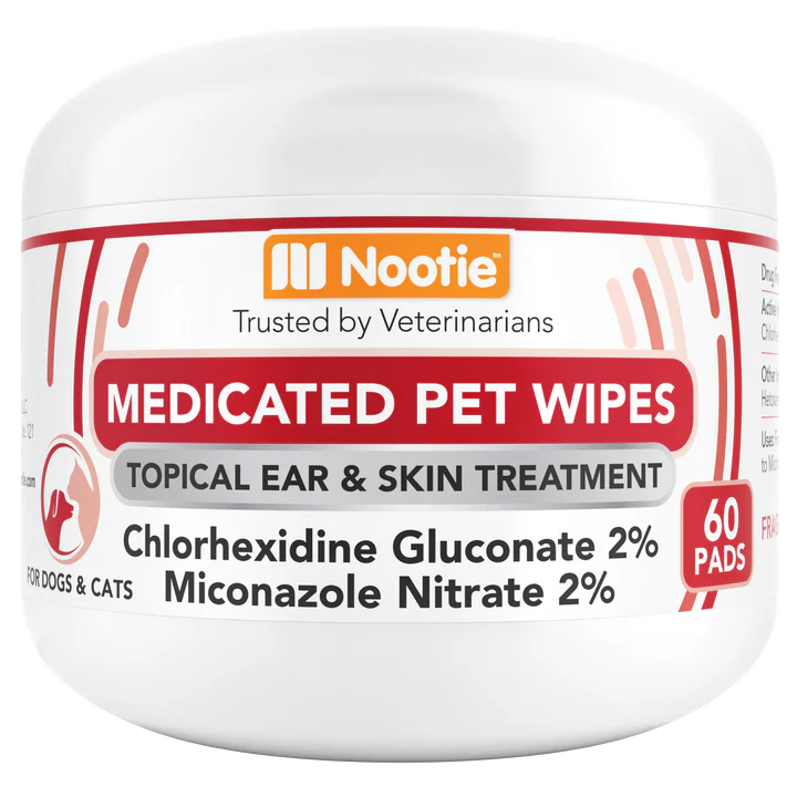 Medicated Pet Wipes 60 Pads -Nootie
