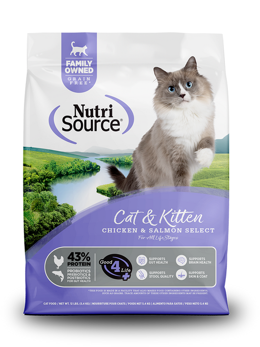 Nutrisource cat and kitten chicken and salmon