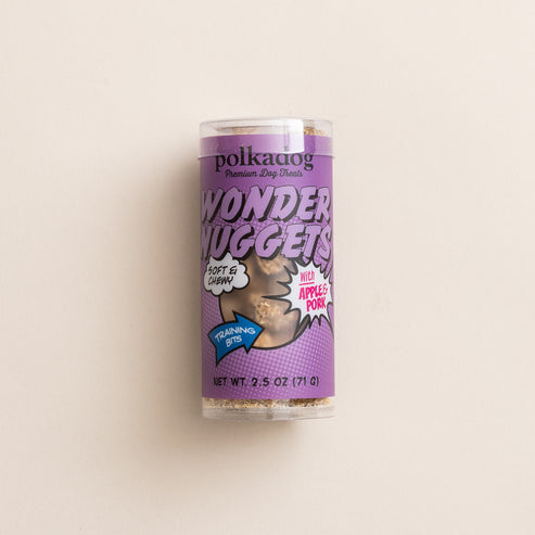 Polkadog pork and apple mini treats