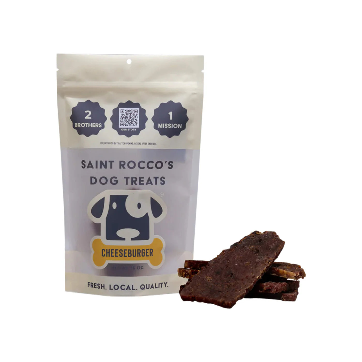 Saint Rocco's dog treats cheeseburger