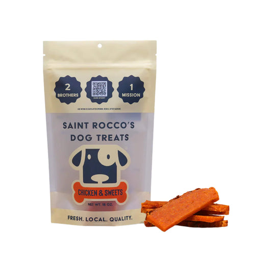 Saint Rocco's dog treats chicken and sweet potatoes