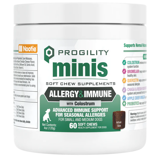 Nootie Progility Allergy & Immune Soft Chew Supplements for Dogs for Seasonal Allergy Support
