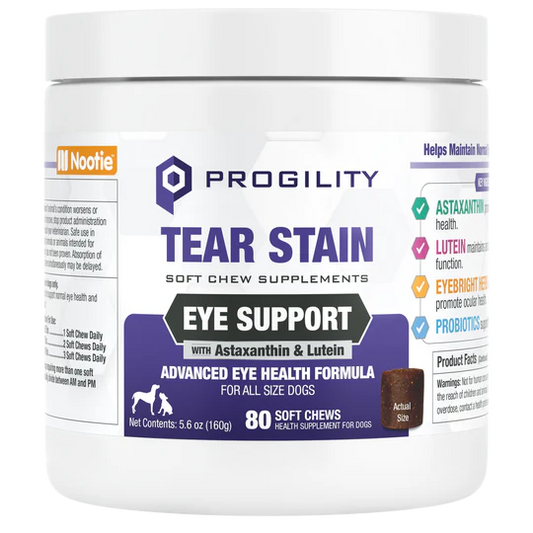 Progility Tear Stain Eye Support Soft Chew Supplement for Dogs