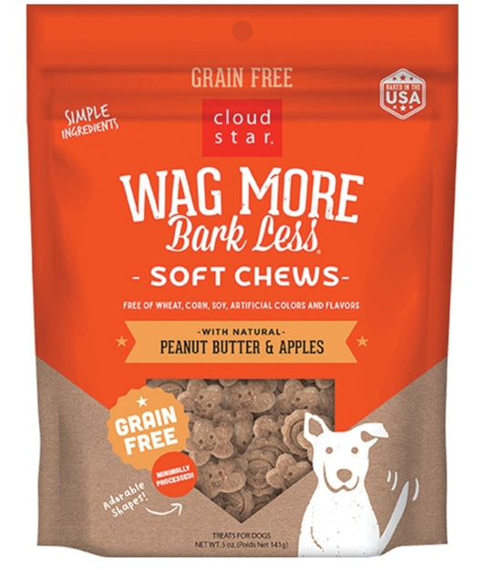 WAGMORE DOG GRAIN FREE SOFT & CHEWY PEANUT BUTTER & APPLE