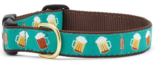 Up Country Beer Dog Collection on Brown Webbing