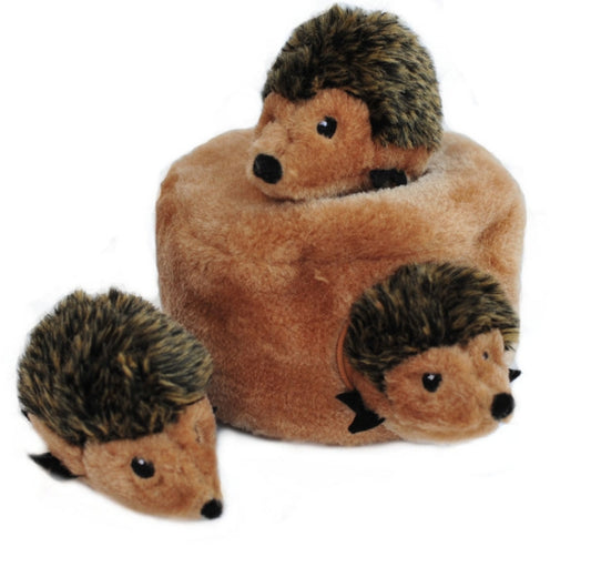 Zippy Burrow Dog Toy Hedgehog Den