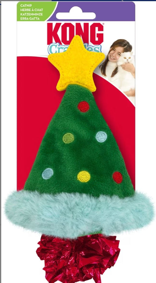 Kong Holiday Crackles Christmas Tree Cat Toy