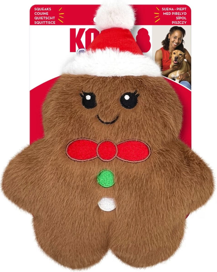 Kong Holiday Snuzzles Gingerbread Dog Toy Medium