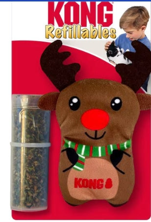 Kong Holiday Refillables Catnip Reindeer