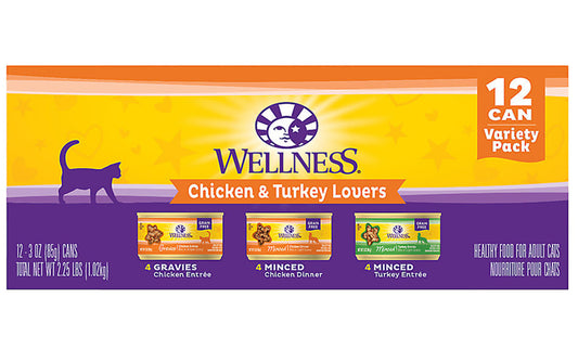 Wellness chicken and turkey minced variety 12 pack