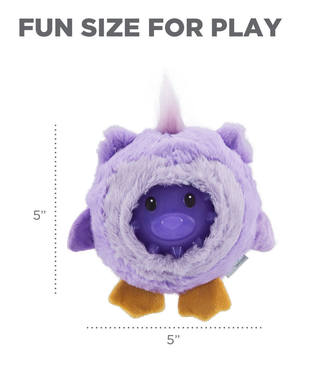Unbelieva-Ball Owl Plush Toy Light up Dog Ball, Purple