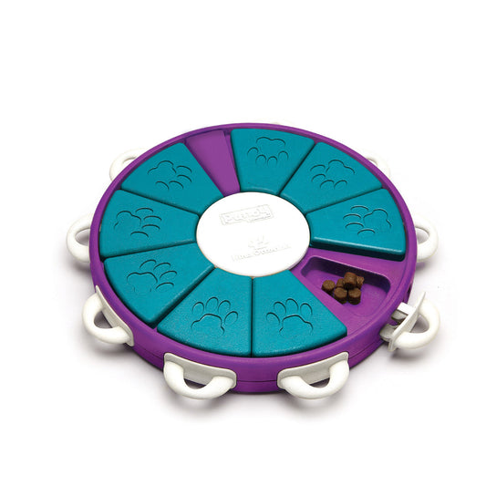 Dog Twister Interactive Treat Puzzle Dog Toy, Purple