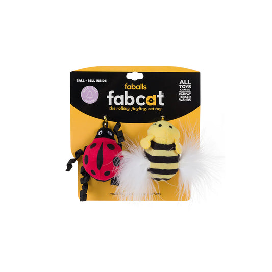FABCAT FABALL LADYBUG + BEE 2 PACK