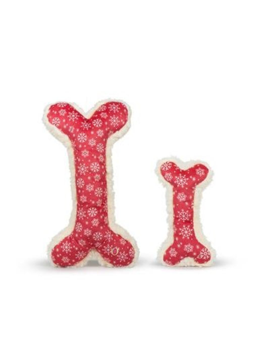 HuggleHounds Christmas Fleece/Snowflake Bone