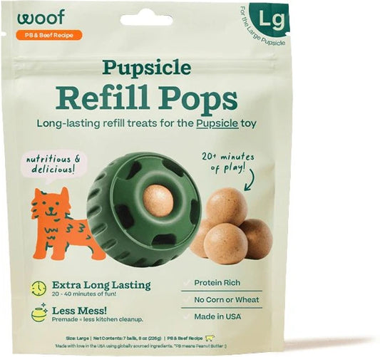 Woof dog beef and peanut butter pops
