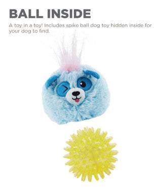 Reversi-Balls Spike Ball Dog Toy  BLUE PANDA