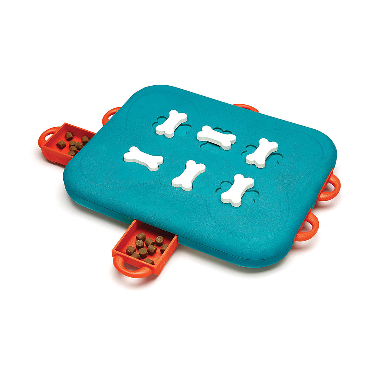 Dog Casino Interactive Treat Puzzle Dog Toy, Turquoise