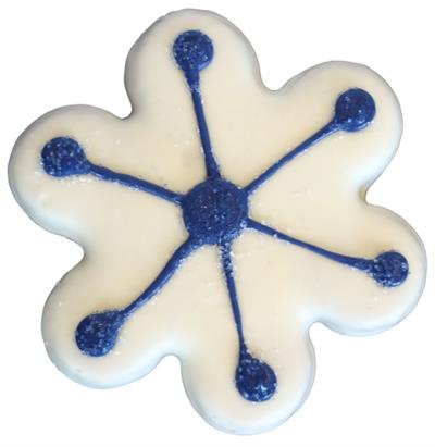Preppy Puppy Iced Cookie Snowflake