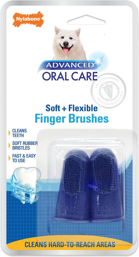 Nylabone Advanced Oral Soft + Flexible Finger Brushes