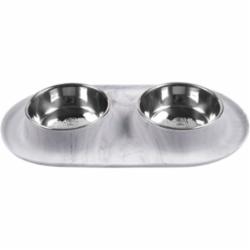 MESSY MUTTS CAT DOUBLE FEEDER SILICONE MARBLE