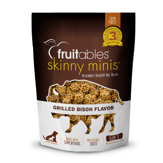 Fruitables Skinny Minis Grilled Bison Soft  Dog Treats