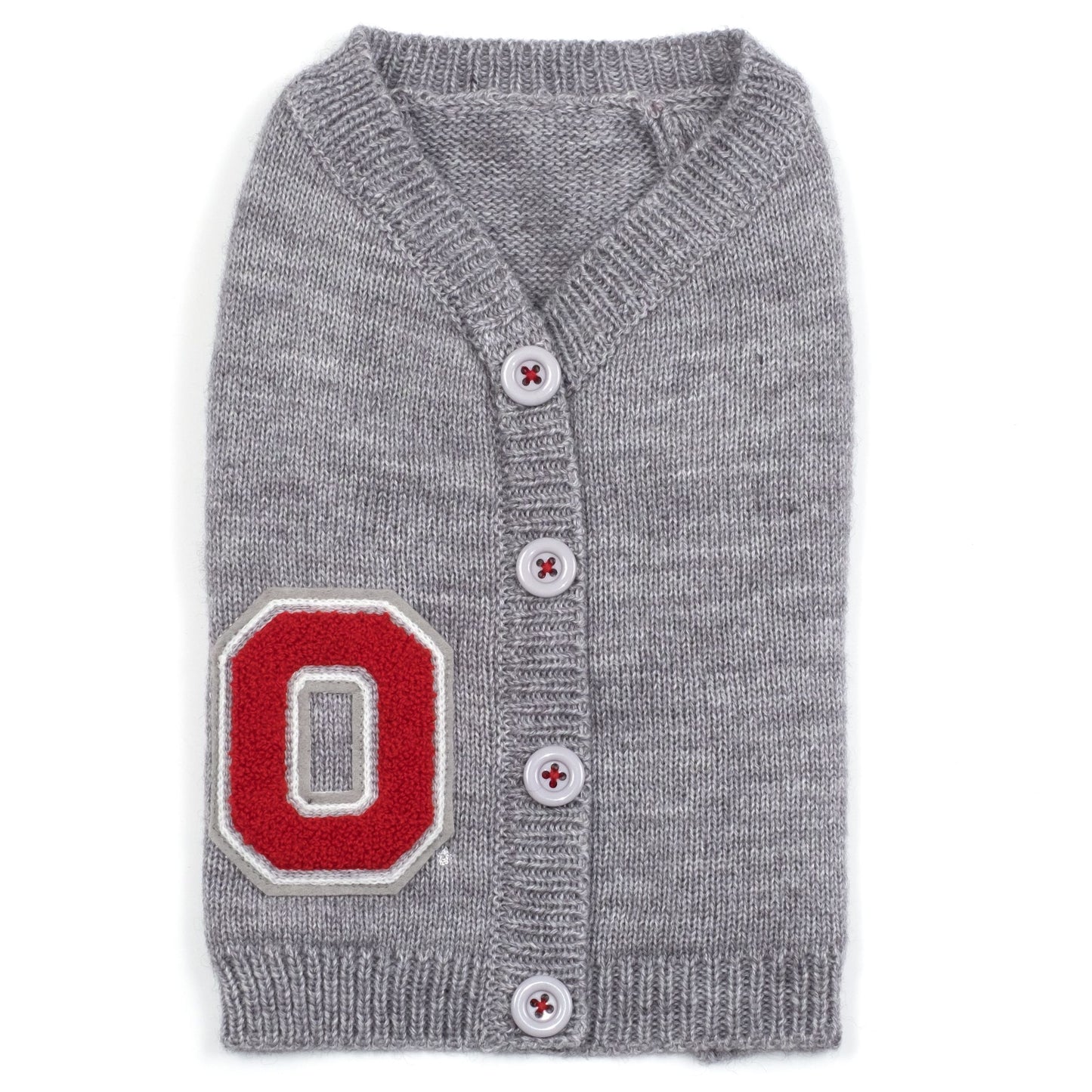 Ohio State Block O Cardigan Sweater Dog Apparel