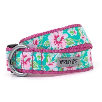 The Worthy Dog Watercolor Floral Dog Collar