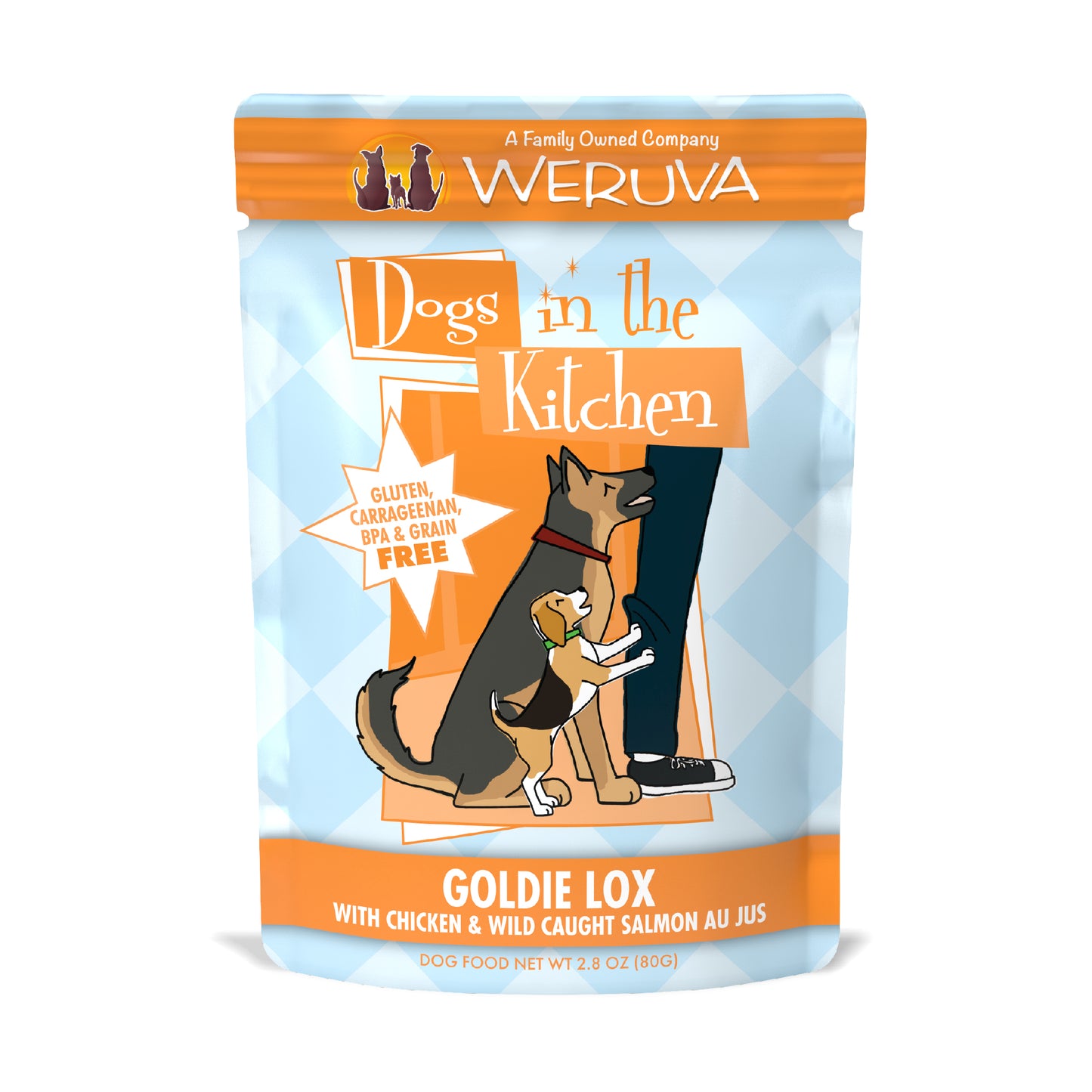Dogs in the Kitchen "Goldie Lox" with Chicken & Wild-Caught Salmon Au Jus (2.8 oz Pouch)