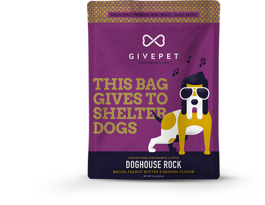 GIVEPET Doghouse Rock Crunchy Dog Treats 11 oz
