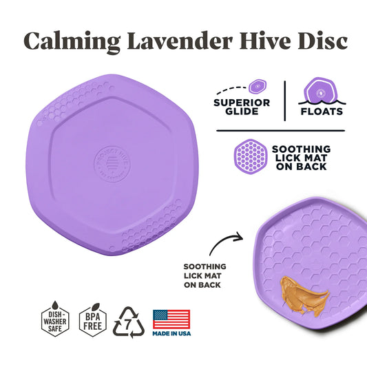 Project Hive    Hive Disc & Lick Mat - Calming Lavender Scent