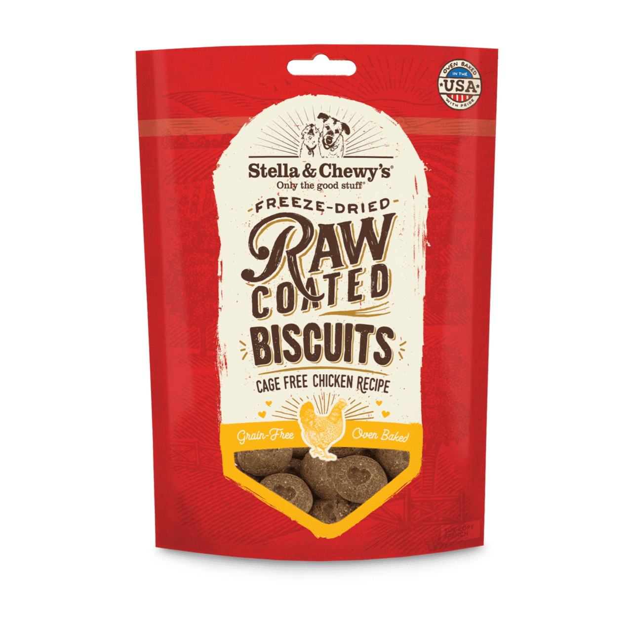 Stella & Chewy's Raw Coated Biscuits Chicken Dog Treats