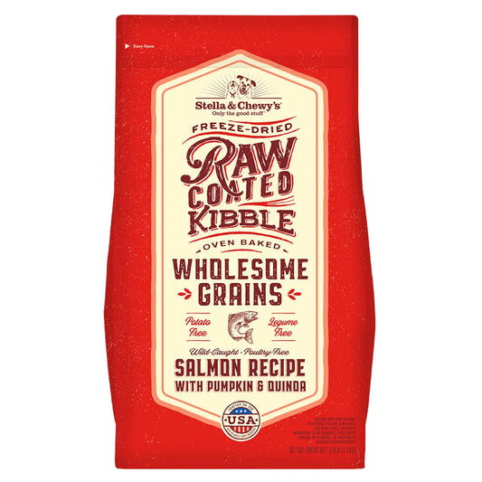 Stella & Chewy's Salmon Recipe with Pumpkin & Quinoa Raw Coated Kibble Wholesome Grains 3.5#