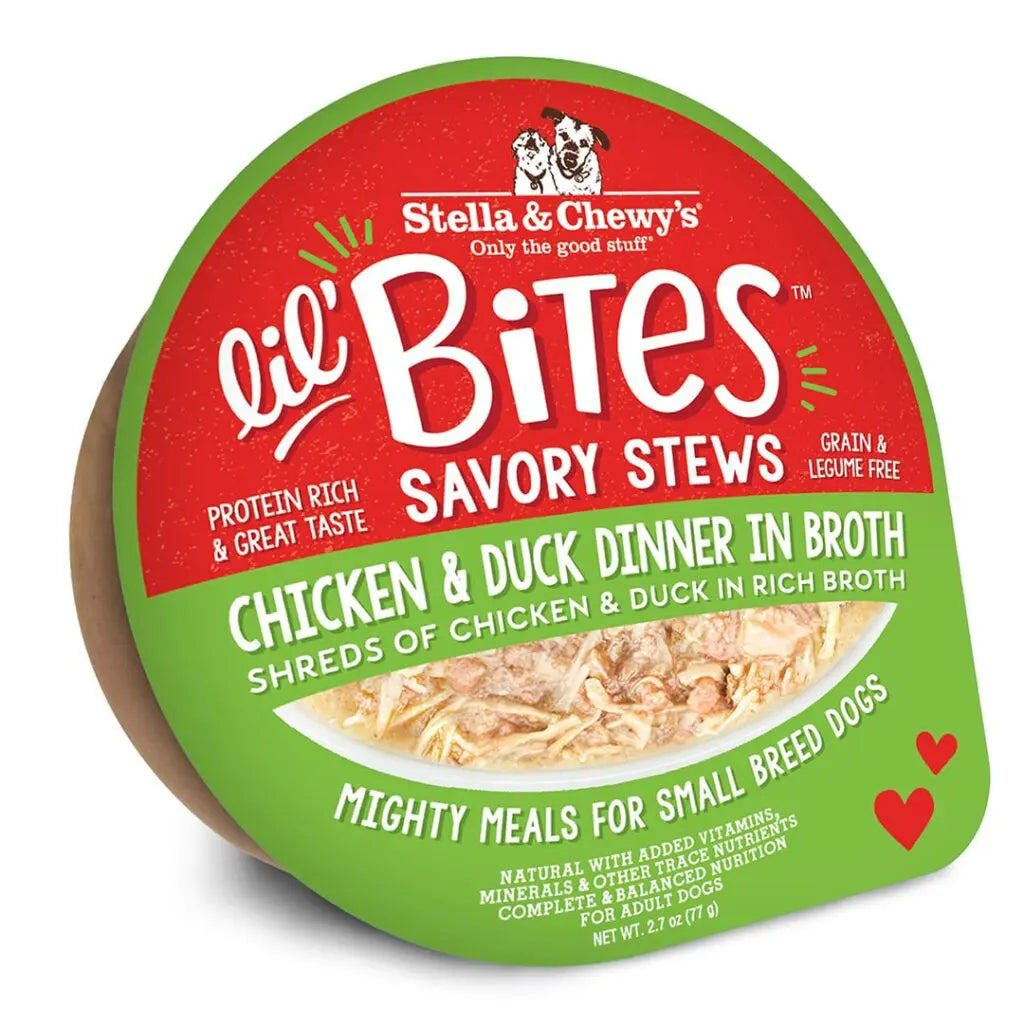Stella & Chewy's Lil' Bites Savory Stews Chicken & Duck Dinner in Broth 2.7oz