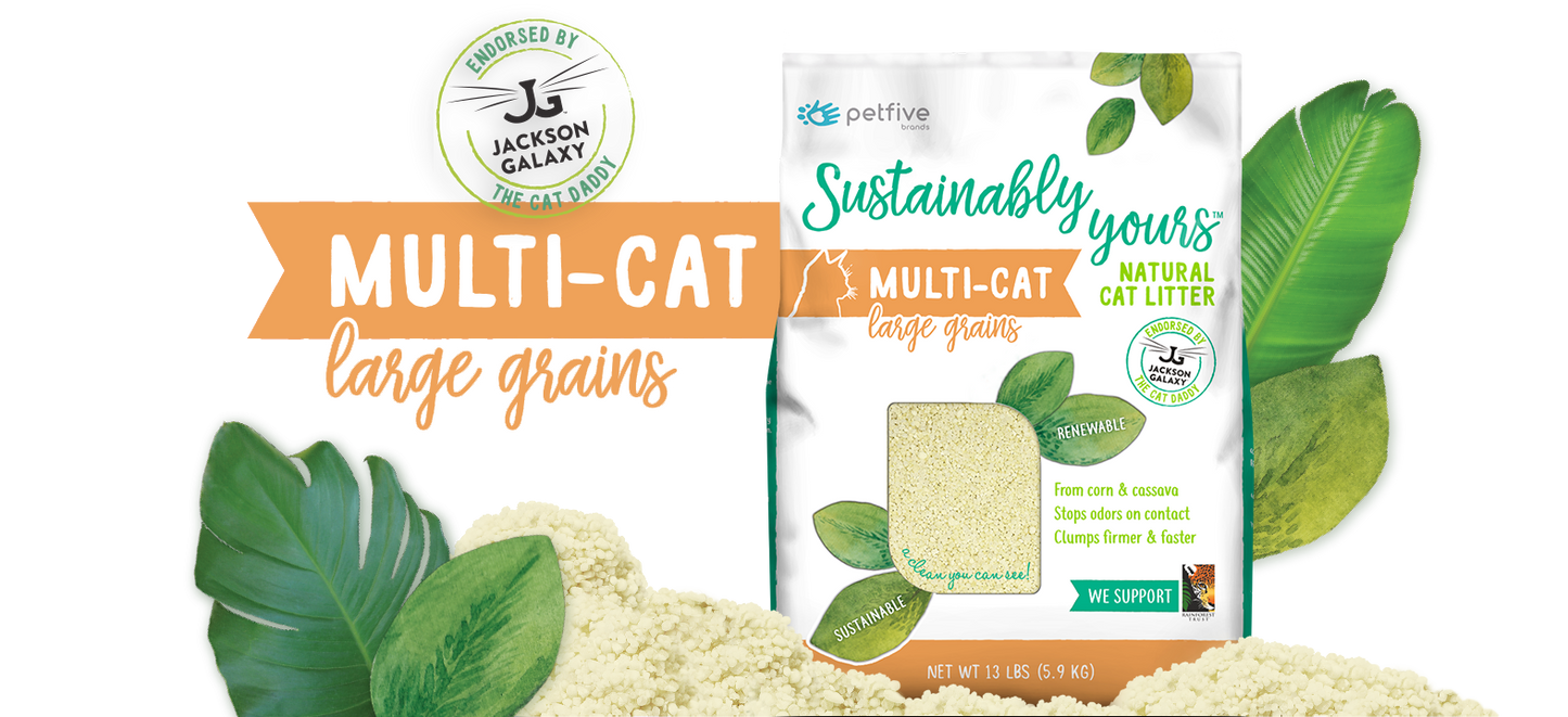 Sustainably Yours Cat Litter Multi-Cat Large Grains