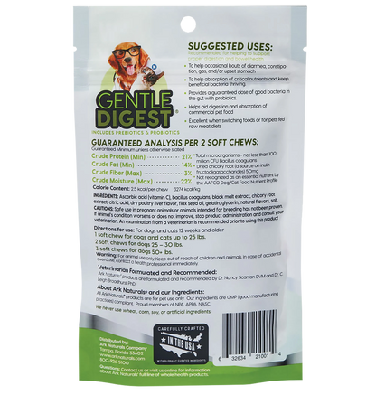 Ark Natural's Gentle Digest Bite Sized Soft Chews 32 oz