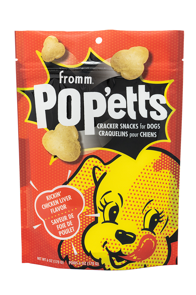 Fromm Popett's Kickin Chicken Liver Dog Treats 6 oz