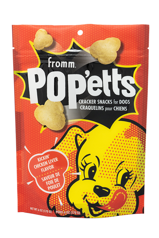 Fromm Popett's Kickin Chicken Liver Dog Treats 6 oz