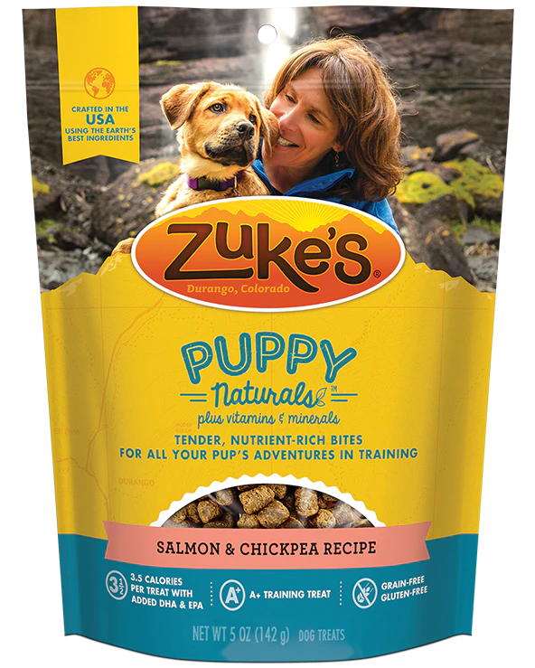 Zuke's Puppy Natural Training Treats Salmon & Chickpea 5 oz