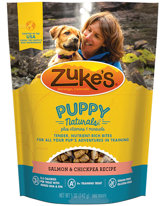 Zuke's Puppy Natural Training Treats Salmon & Chickpea 5 oz